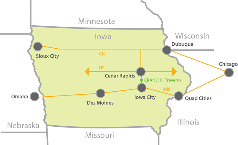 CRANDIC Regional Map