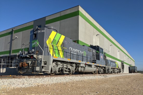 Train and warehouse