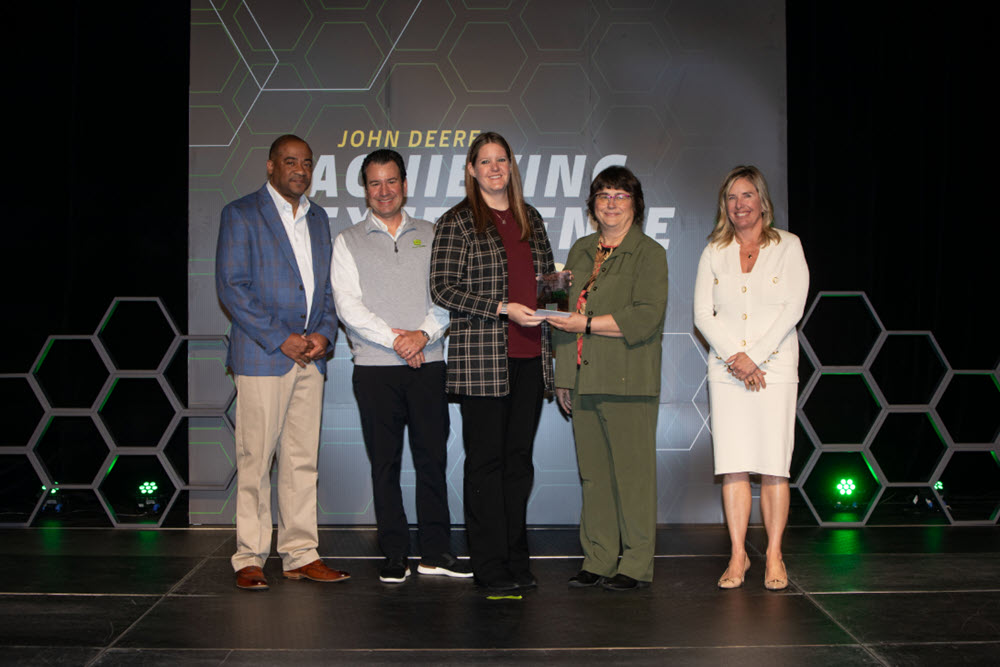people at an award ceremony