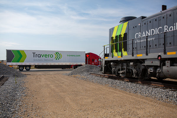 Travero semi and CRANDIC train