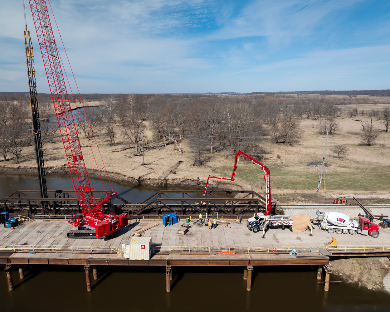 Amana Bridge undergoing construction