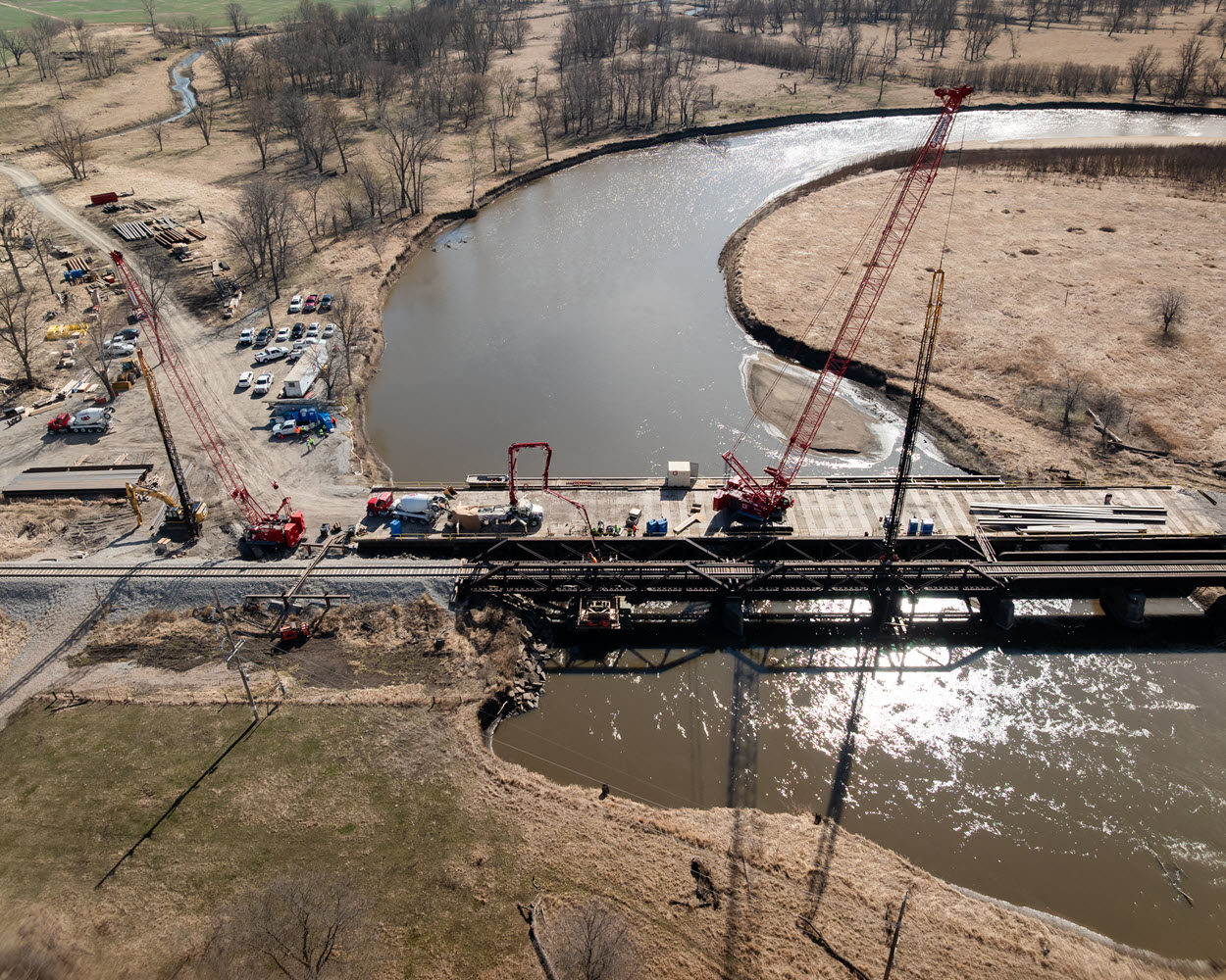 Amana Bridge undergoing construction