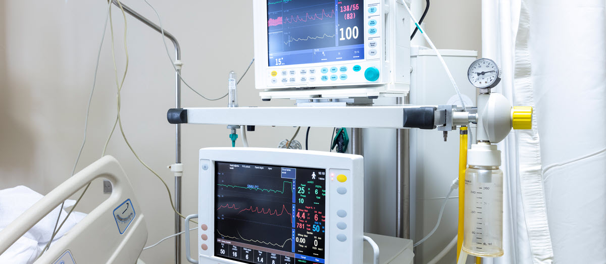 medical equipment in a hospital room