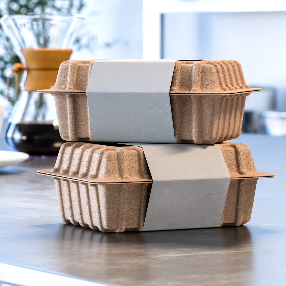 Cardboard takeout boxes