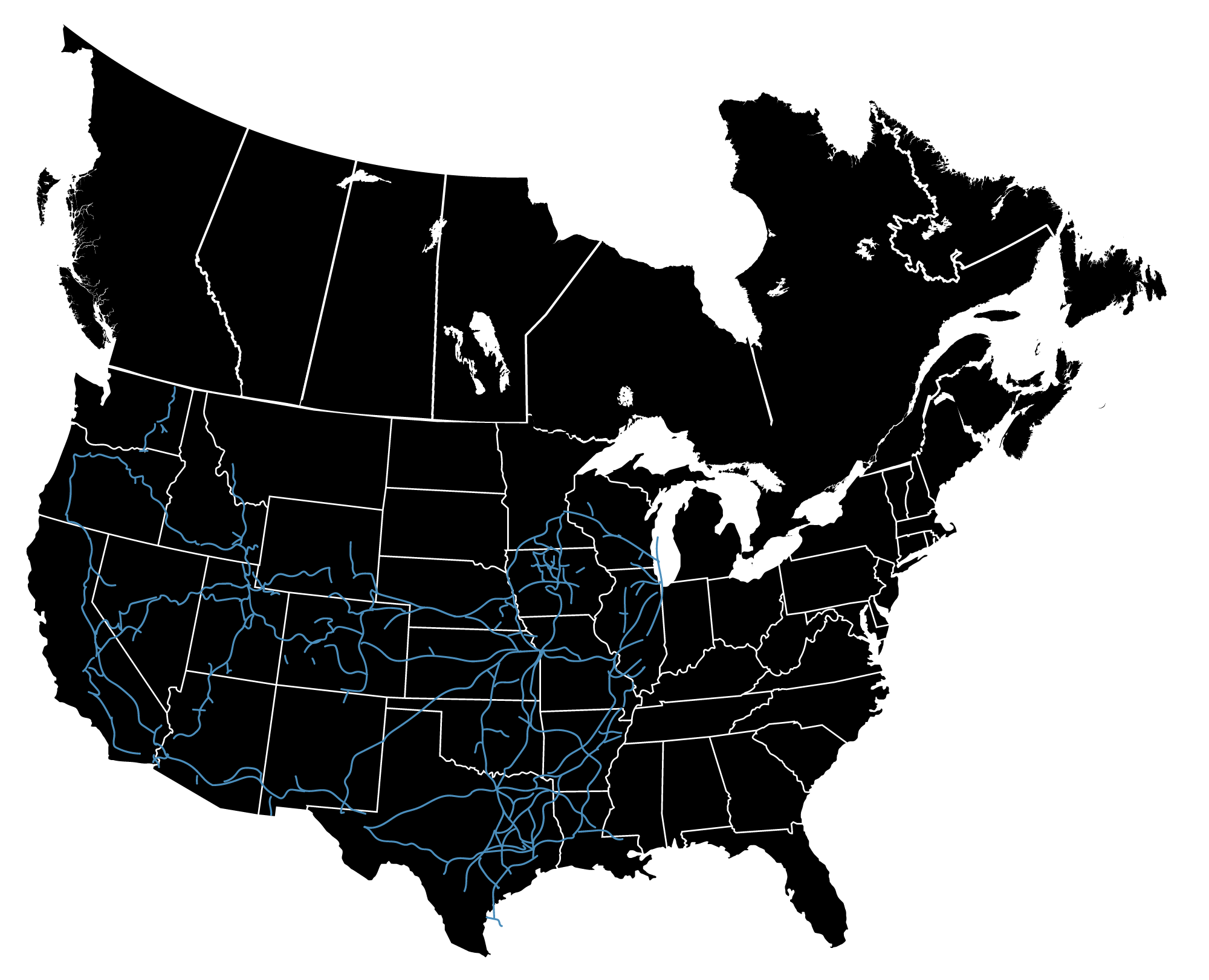 map of Union Pacific rail lines