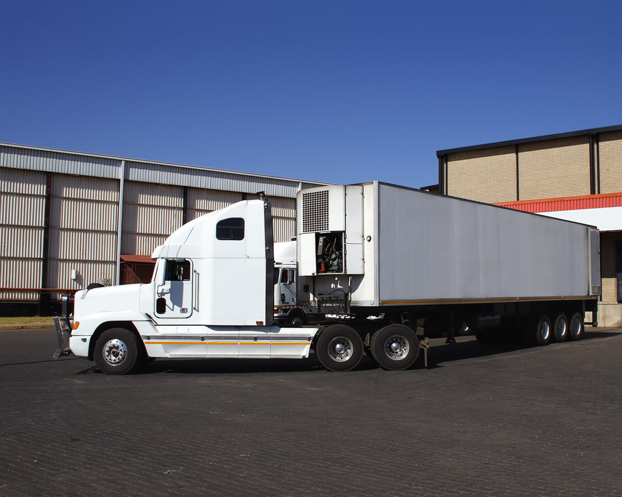 semi truck and docks