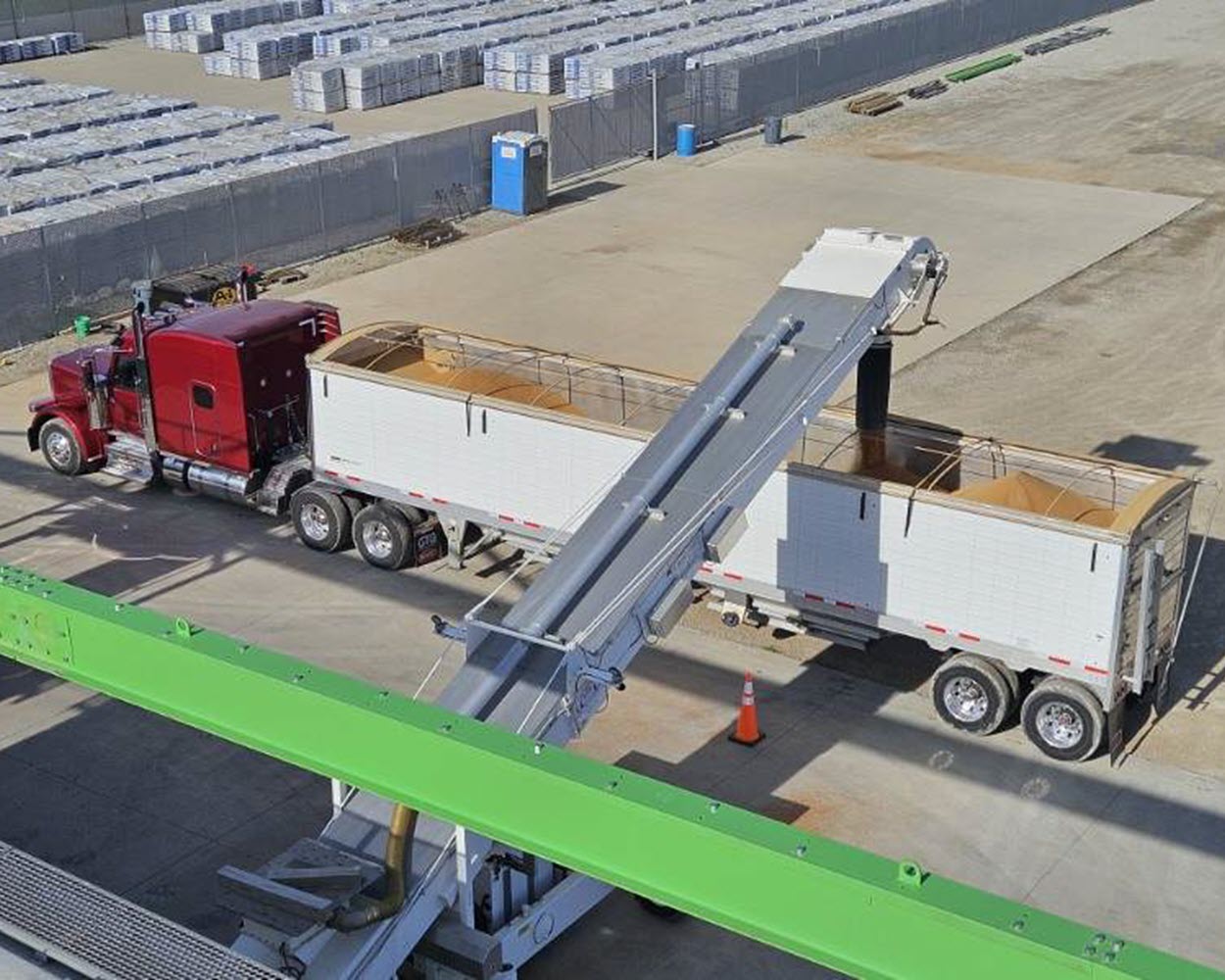 Transloading from rail car to truck