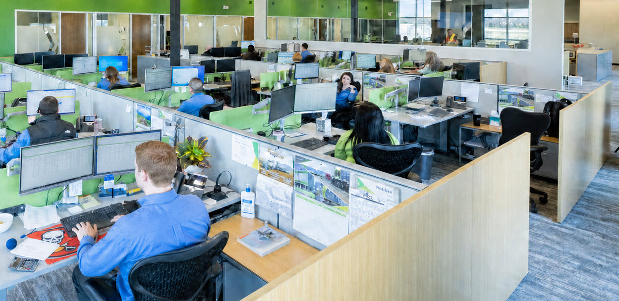 Travero employees in an office
