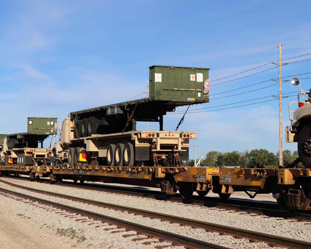 transloading heavy equipment at a Travero facility