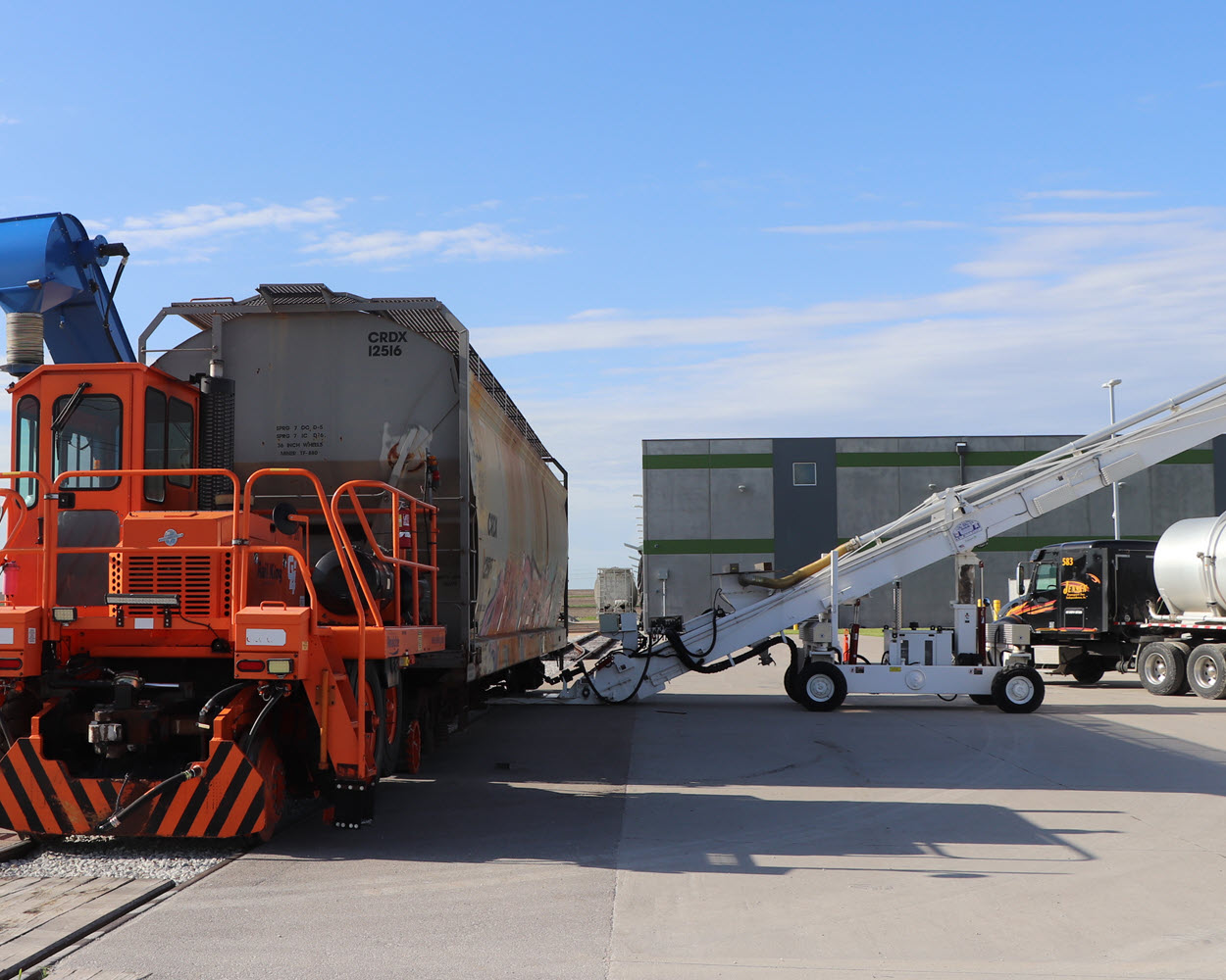 Rail to truck transload at a Travero facility